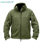 WOLFONROAD Men Military Tactical Jacket Winter Fleece Jacket Men Outdoor Thermal Hiking Jacket Coat Autumn Hunting Sport Clothes