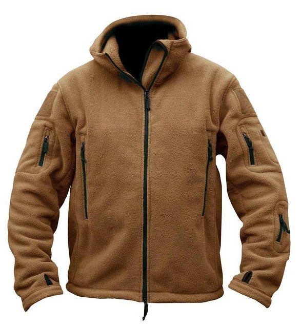 WOLFONROAD Men Military Tactical Jacket Winter Fleece Jacket Men Outdoor Thermal Hiking Jacket Coat Autumn Hunting Sport Clothes