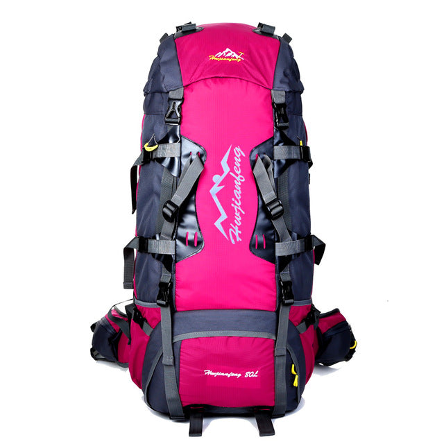 80L Large Outdoor backpack Camping Travel Bag Hiking Backpack Unisex Rucksacks Waterproof sport bags Climbing package