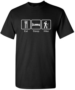 Eat Sleep Tee Men's Eat Sleep Hike T-Shirt New Men'S Fashion Short-Sleeve T Shirt Mens T Shirts Casual Brand Clothing Cotton