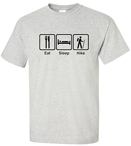 Eat Sleep Tee Men's Eat Sleep Hike T-Shirt New Men'S Fashion Short-Sleeve T Shirt Mens T Shirts Casual Brand Clothing Cotton