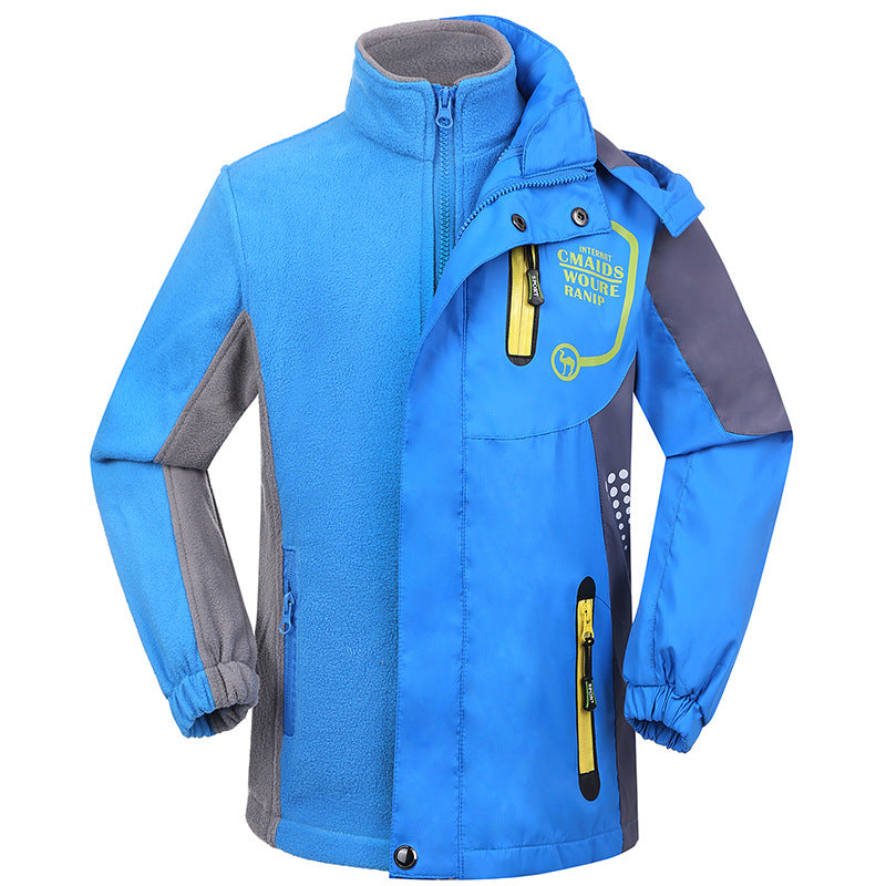 Boy Outdoor Mountaineering Coat Suit Teen Trekking Hiking Climing Travel Outerwear Kids Jacket Children Waterproof Clothes