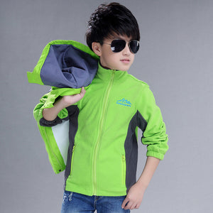 Boy Outdoor Mountaineering Coat Suit Teen Trekking Hiking Climing Travel Outerwear Kids Jacket Children Waterproof Clothes
