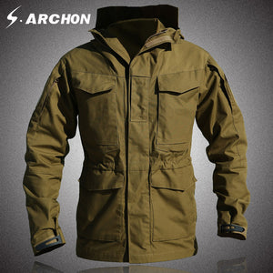 s.archon M65 Army Clothes Tactical Windbreaker Men Winter Autumn Jacket Waterproof Wearproof, Windproof, hiking jackets