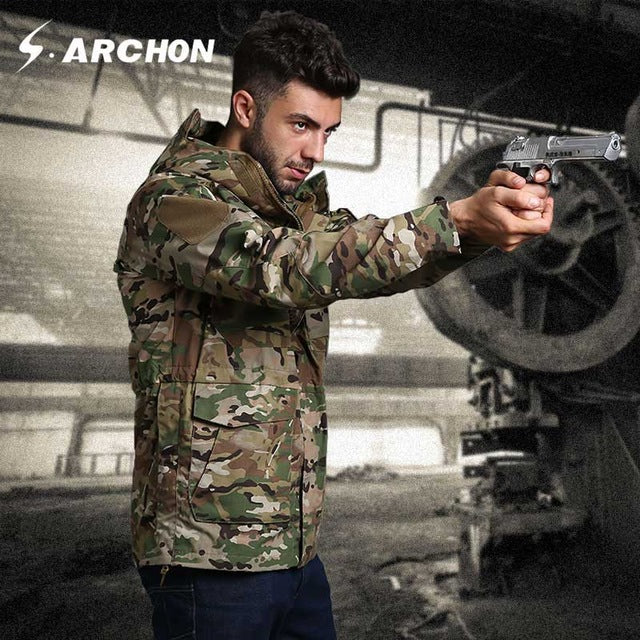 s.archon M65 Army Clothes Tactical Windbreaker Men Winter Autumn Jacket Waterproof Wearproof, Windproof, hiking jackets