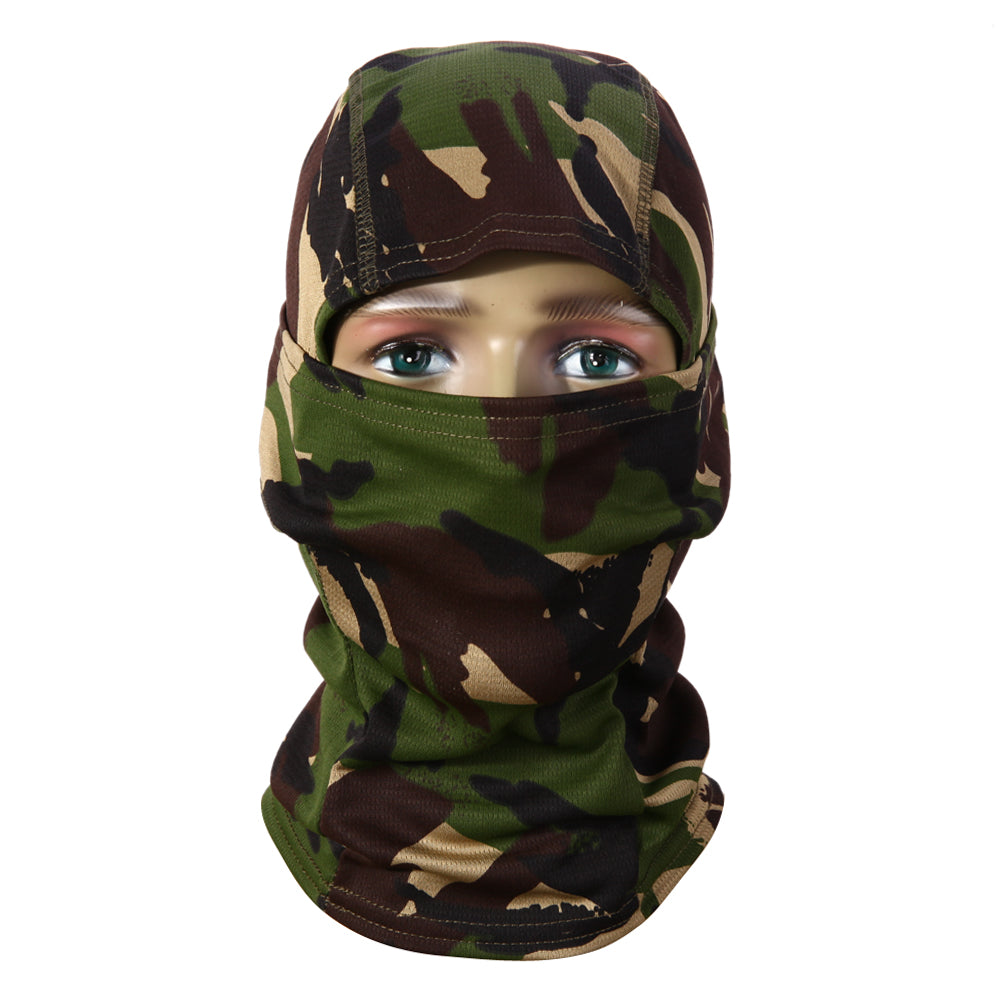 3D Camouflage Cycling Face Mask Multifunctional Unisex Headgears Full Face Shield Scarf for Hunting Hiking Quick Dry