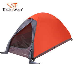 Trackman Camping Tents Double Layers 1 person Tents Waterproof Ultralight Outdoor riding Tents Hiking Aluminum alloy tent