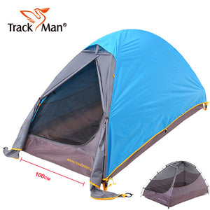 Trackman Camping Tents Double Layers 1 person Tents Waterproof Ultralight Outdoor riding Tents Hiking Aluminum alloy tent