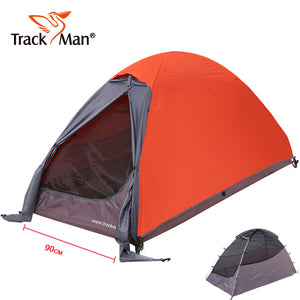 Trackman Camping Tents Double Layers 1 person Tents Waterproof Ultralight Outdoor riding Tents Hiking Aluminum alloy tent