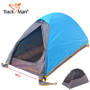 Trackman Camping Tents Double Layers 1 person Tents Waterproof Ultralight Outdoor riding Tents Hiking Aluminum alloy tent