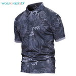 WOLFONROAD Men T shirt Outdoor Hunting Tee Shirt Tactical Short Sleeve Shirt Summer Hiking shirt Camouflage Clothes