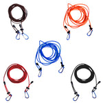 4mm 12' Kayak Canoe Tow Line Leash Lanyard with 2 Carabiner Clips for Camping Climbing Hiking Raftin Boating Surfing Accessory