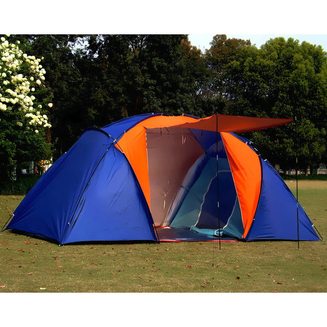 Quality 5-8 Person Large Tent Waterproof Double Layer Summer Tent Outdoor Camping Hiking Fishing Hunting Familiy Party Tent