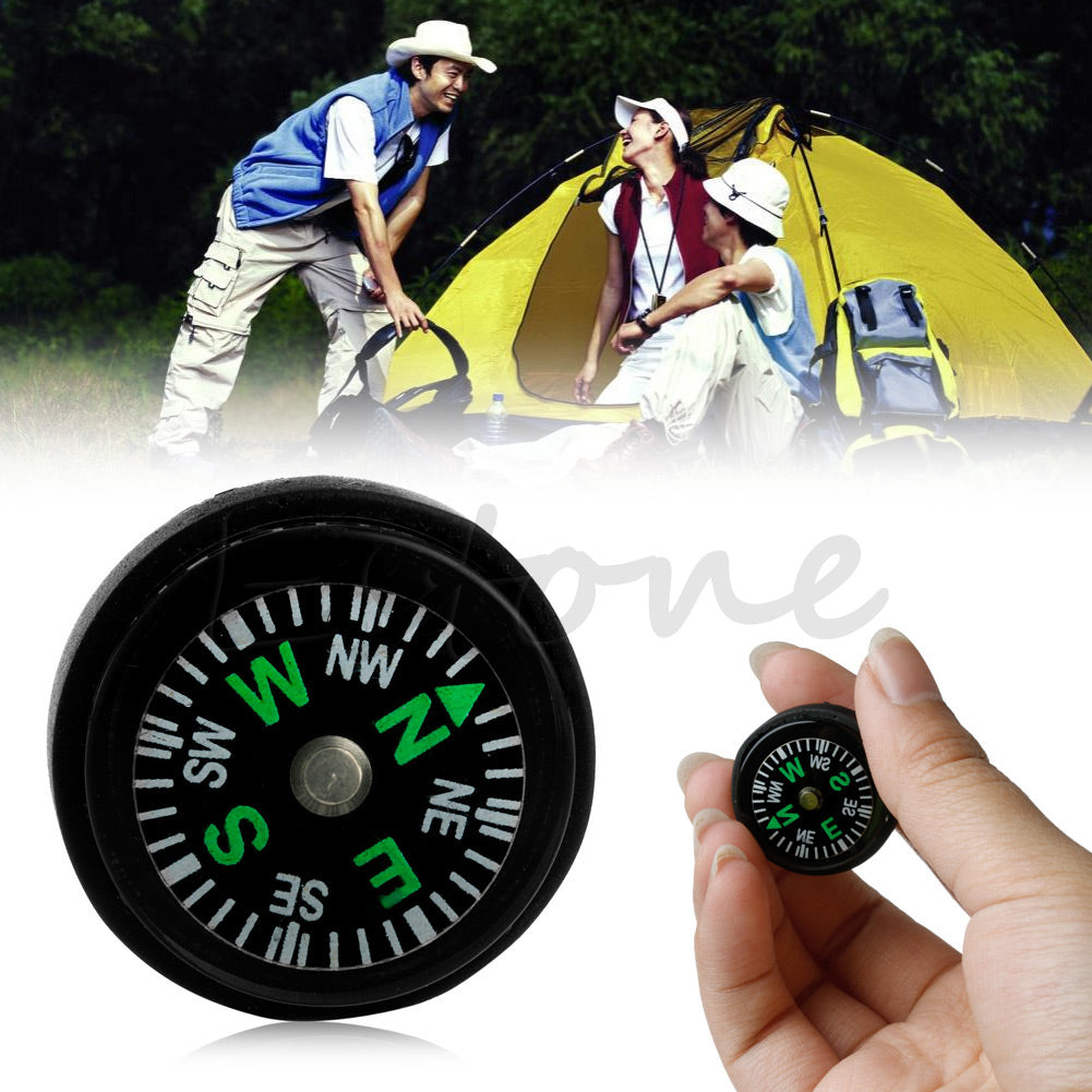 5Pcs Survival Mini Pocket Liquid Filled Button Design Compass Hiking Camping Outdoor Tools