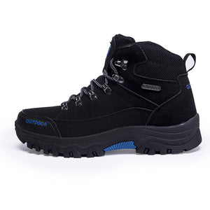 GOMNEAR Men Hiking Shoes Breathable Non-slip  Male Outdoor Tourism Trekking Shoe Leather Climbing Mountain Waterproof  Sneakers