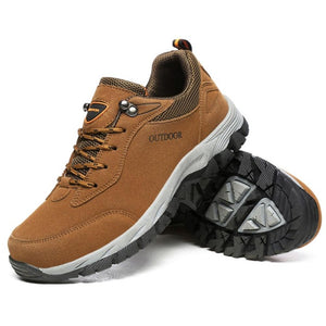 1712 Brown Gray Green Breathable TPR Sole Outdoor Men Hiking Shoes Non-slip Sports Shoes