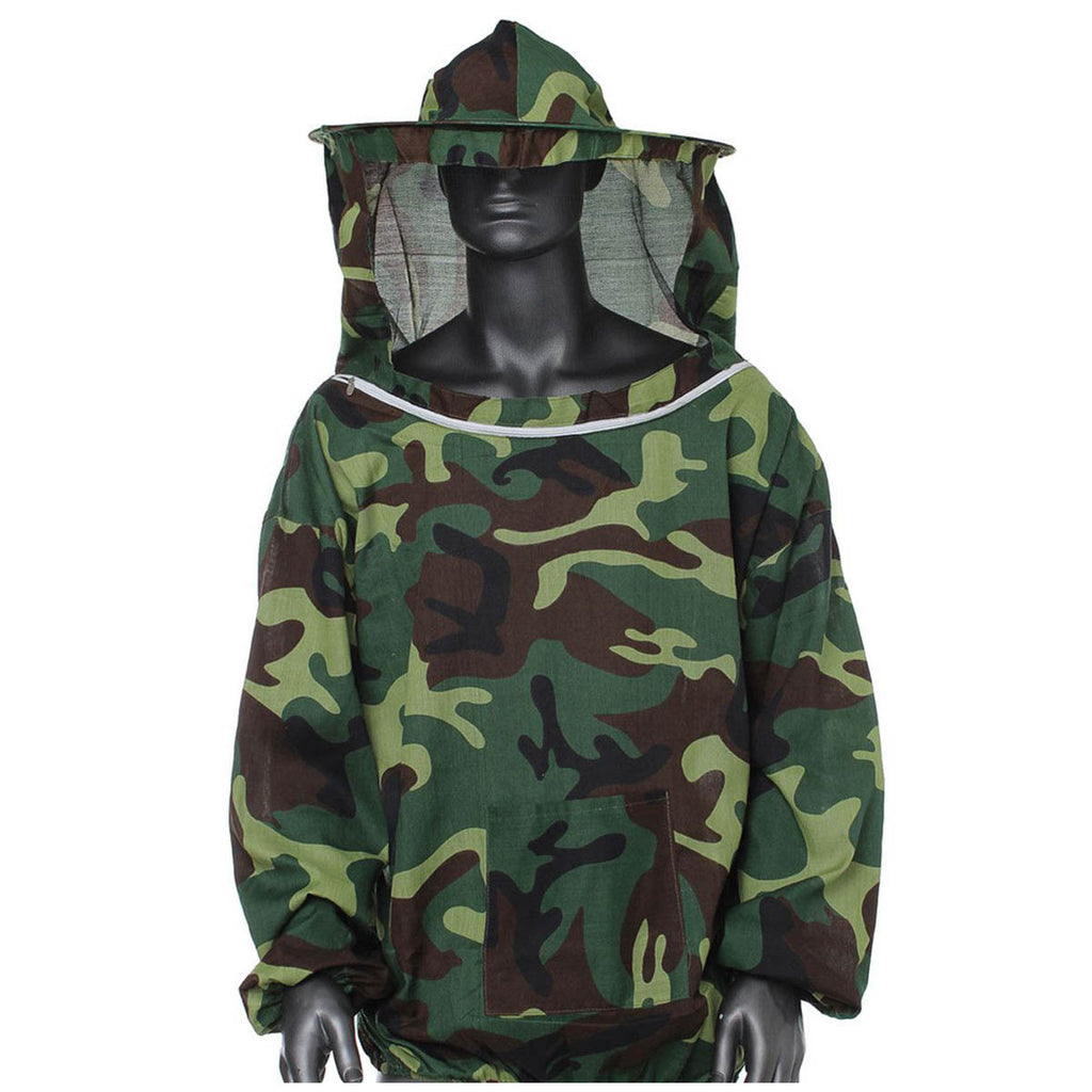 Wholesale! Beekeepers clothing bee protection Jacket Coat Hat Veil hood beekeeping (camouflage)