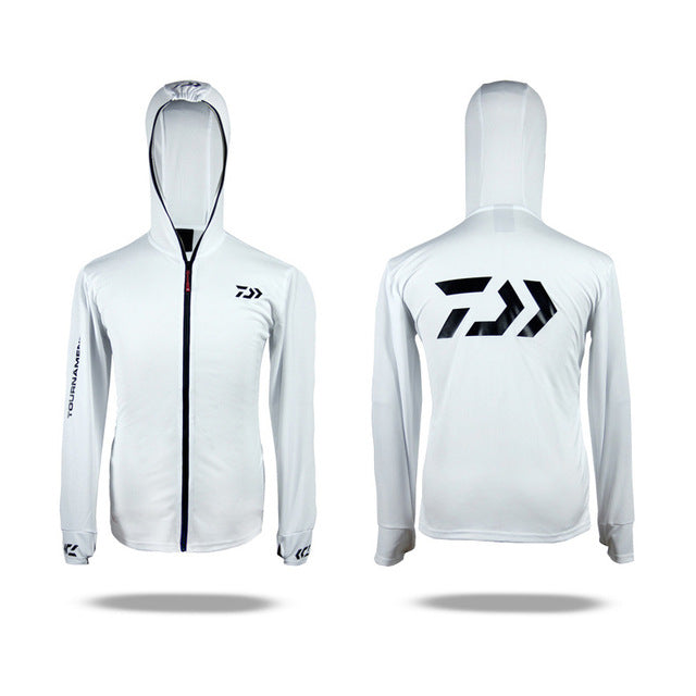 Daiwa Breathable Fishing Clothing Outdoor Sports Hooded Jacket Waterproof Quick-Drying Coat Fishing Shirt For Hiking Cycling