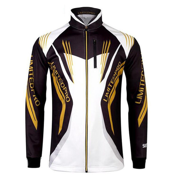 Shimano Standing collar Zipper Long Sleeve Fishing Shirts, Quick-Dry Hiking Climbing Jacket,  Anti-UV Sunscreen Fishing Clothes