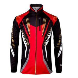 Shimano Standing collar Zipper Long Sleeve Fishing Shirts, Quick-Dry Hiking Climbing Jacket,  Anti-UV Sunscreen Fishing Clothes