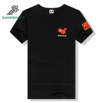 Summer Uniforms Embroidered Chinese Men's Cotton Short Sleeved Military Fans Half Sleeved Body Repair Clothes Hiking T-shirt