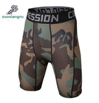 New Running Sport Mens Basketball Tight Compression Camo Shorts Gym Fitness Clothing Training Wicking Short Pants Homme Men