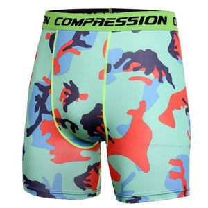New Running Sport Mens Basketball Tight Compression Camo Shorts Gym Fitness Clothing Training Wicking Short Pants Homme Men