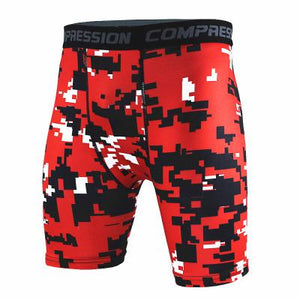 New Running Sport Mens Basketball Tight Compression Camo Shorts Gym Fitness Clothing Training Wicking Short Pants Homme Men