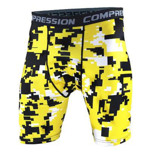 New Running Sport Mens Basketball Tight Compression Camo Shorts Gym Fitness Clothing Training Wicking Short Pants Homme Men