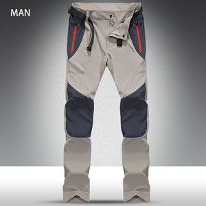 MANLI  Women Windstopper Softshell Outdoor Climbing Hiking Pants Men Camping Trekking Cargo Trousers Sport Pantalon Senderismo