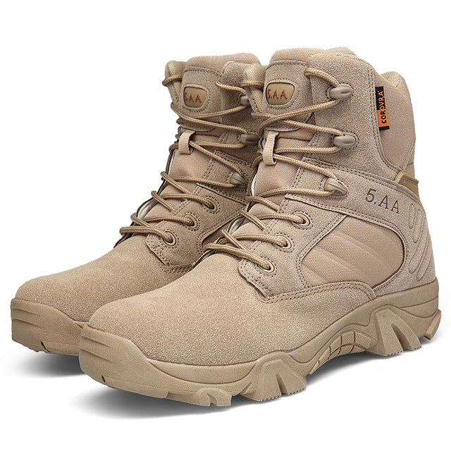Special Forces Tactical Shoes Outdoor Men Hiking Shoes Waterproof  Desert High-top Military Combat Army Boots Trekking Shoes