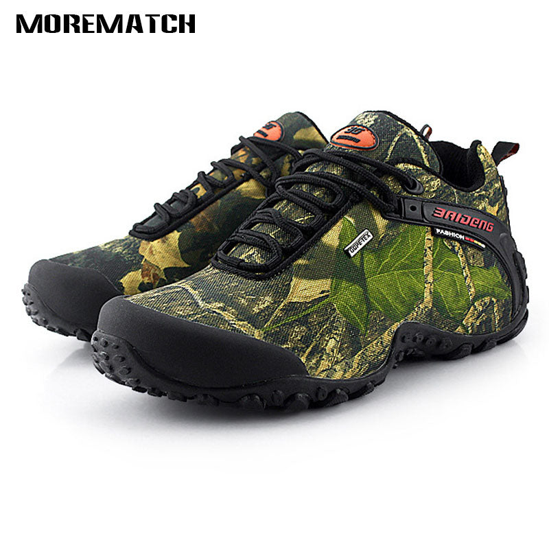 Morematch Autumn New Men's Shoes Lace-up Camouflage Low-top Soft-soled Hiking shoes Waterproof Non-slip Wearable Walking shoes