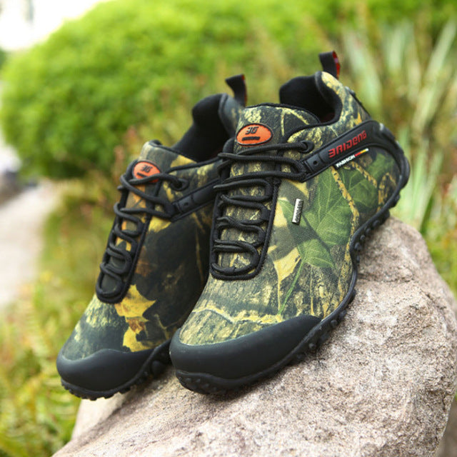Morematch Autumn New Men's Shoes Lace-up Camouflage Low-top Soft-soled Hiking shoes Waterproof Non-slip Wearable Walking shoes