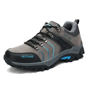 Big Size Hiking Shoes Wearable Lace Up Men's Outdoor Rubber Boots Male Trekking Shoes Mountain Climbing Sneakers