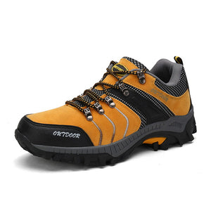 Big Size Hiking Shoes Wearable Lace Up Men's Outdoor Rubber Boots Male Trekking Shoes Mountain Climbing Sneakers