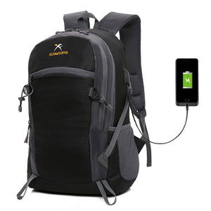 35L Climbing Bags Waterproof  Outdoor Travel Backpack External Men Women External Usb Charge Hiking Sports Backpack HBA0118-40
