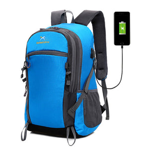 35L Climbing Bags Waterproof  Outdoor Travel Backpack External Men Women External Usb Charge Hiking Sports Backpack HBA0118-40