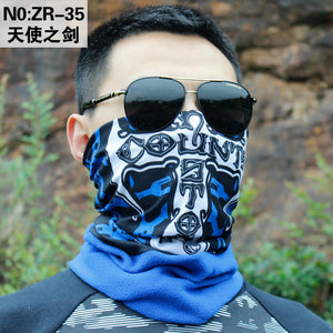 2018 hiking magic Thick Fleece scarf women men bicycle headwear reversible bandanas motorcycle neck scarf cycling headband mask