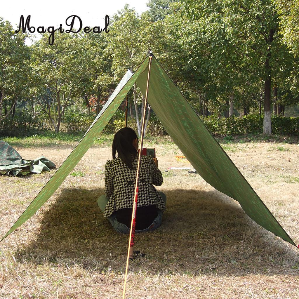 MagiDeal New 3 Meters Camouflage Camping Trail Tent Hiking PU Coating Shelter Waterproof Outdoor Hiking Camping Tent Accessory